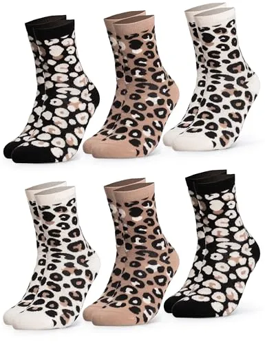 Occulto Damen Leo Socken 6er Pack (Modell: Leonie), Baumwollsocken