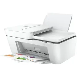 HP Deskjet 4120e All-in-One - Multifunktionsdrucker in Weiß - Drucker, Scanner, Kopierer und Faxgerät in einem – der HP Deskjet 4120e bietet automatische Papierzuführung für schnelles Arbeiten und Dual-Band WLAN für zuverlässige Verbindungen.