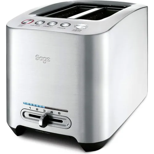 Sage the Smart Toast 2Scheibe(n) Silber Toaster (STA825BAL2EEU1) - Toaster mit 2 Scheiben, intelligente Bräunungstechnologie für perfektes Toasten nach Wunsch und elegantes Design in Silber.