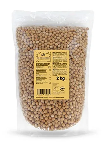 KoRo - Bio Kichererbsen 2 kg - Vegan Ohne Zusätze - Hülsenfrüchte im Vorteilspack