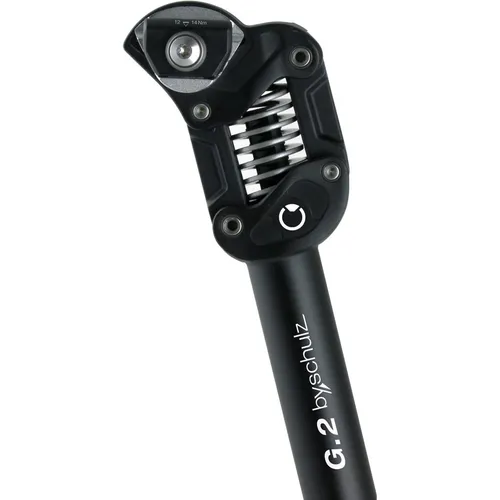 By Schulz Unisex Federsattelstütze 350mm - Hochwertige Sattelstütze mit IGUS Polymer Gleitlager für hohen Fahrkomfort und feines Ansprechverhalten. Ideal für schnelle Feder- und Sattelwechsel, Durchmesser: Ø30,9mm.