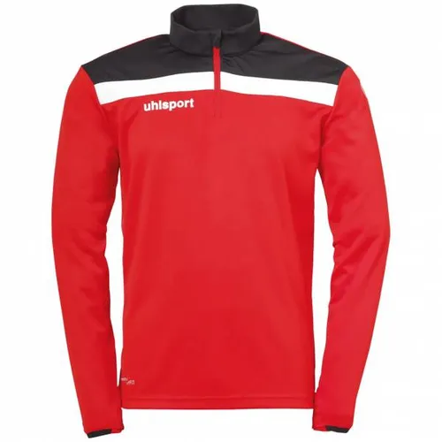 uhlsport Trainingsjacke Offense 23 1/4 Zip Top rot|schwarz M - Trainingsbekleidung aus 100% Polyester, atmungsaktiv und ideal für das Training bei jedem Wetter.