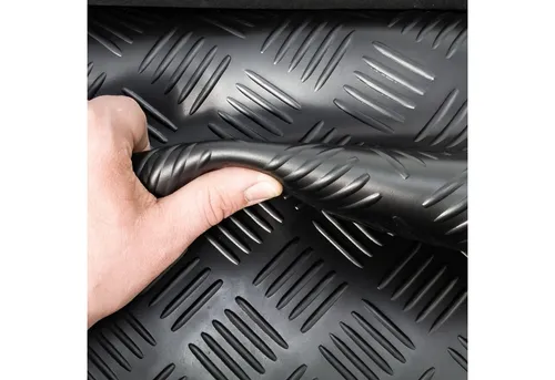 ANRO Gummimatte Riffelblech 100x50cm - Rutschhemmende Gummimatte in Riffelblechoptik, ideal für Bodenbeläge im gewerblichen Einsatz. Pflegeleicht und isolierend, sorgt für Sicherheit und Langlebigkeit.