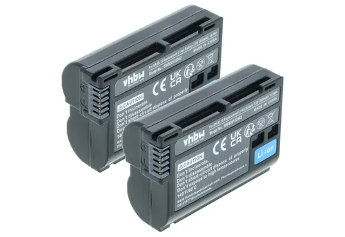 vhbw Akku Ersatz für Nikon EN-EL15, EN-EL15b, EN-EL15A, EN-EL15c für Kamera-Akku Akku Li-Ion 2000 mAh (7 V, 2 St), Leistungsfähige Austausch-Akkus für Digitalkamera, Spiegelreflexkamera