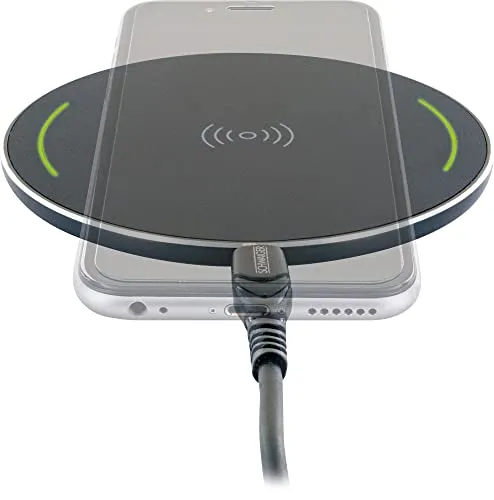 SCHWAIGER Univ.QI Wireless Ladeplatte 10W - Handy Ladegeräte: Elegante Ladeplatte aus Aluminium, bietet schnelles kabelloses Laden mit 10W Leistung für alle QI-fähigen Geräte.
