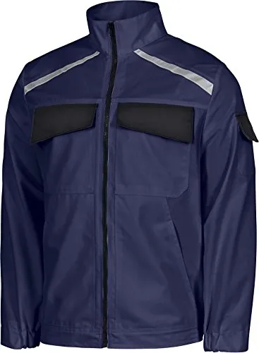 safety & more Arbeitsjacke EXTREME, marine/schwarz - Robuste Arbeitsjacke mit optimaler Sichtbarkeit durch Reflexeinsätze, elastischem Bund für perfekte Passform und zahlreichen Taschen für viel Stauraum. Ideal für Sicherheit und Komfort im Arbeitsalltag.