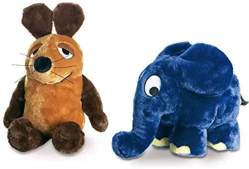 Die Sendung mit der Maus Plüschtiere Set - Stofftier-Set mit Maus (25 cm) und Elefant (17x19 cm) von Schmidt Spiele – Original deutscher Hersteller, perfekt für Fans der beliebten Kindershow.
