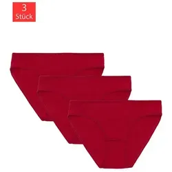 Tazzio Slip 3er-Pack Damen Slip F941 (Packung, 3-St) Nahtlose Verarbeitung - keine sichtbaren Linien unterm Outfit rot S