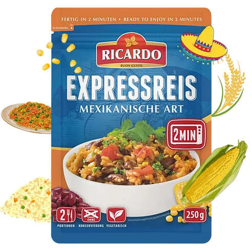 RICARDO Express Reis Mexikanisch 16 x 250g Reiszubereitung Fertiggericht