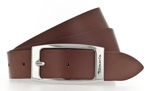TAMARIS Ledergürtel für Damen, Größe 95, braun (cognac) von Tamaris