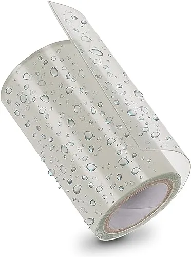 POPPSTAR wasserdichtes Klebeband transparent (10cm x 150cm) Ultrastarkes Notfall-Reparaturband & Dichtungsband selbstklebend für Pool & Rohr-Abdichtung