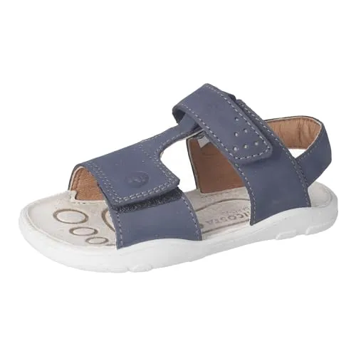 RICOSTA Mädchen und Jungen Sandalen Seattle, Kinder Sommerschuhe, Weite: Mittel, Barfuß-Schuh, Klettverschluss, Nautic (170), 30 EU