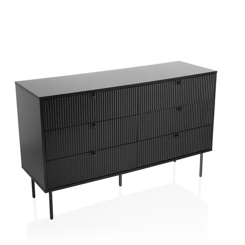 Moderne Sideboard Kommode mit 6 Schubladen 120cm in schwarz von hjh LIVING
