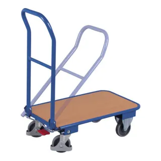 Klappwagen 150 kg EasySTOP – Robuster Transportwagen - Transportgeräte & Rampen, ideal für Werkstatt und Lager mit zentraler Fußbremse und robustem Stahlrahmen für hohe Belastbarkeit.