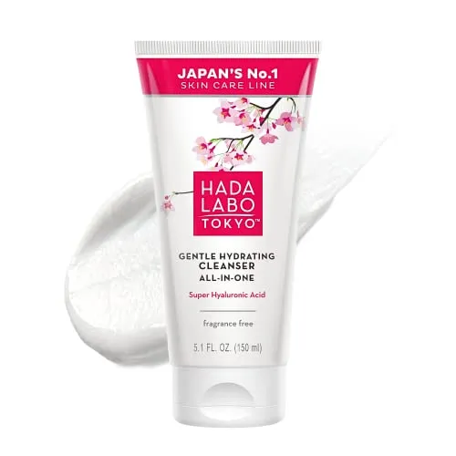 Hada Labo Tokyo Hydrating Cleanser Sanfte Gesichtsreinigung für alle Hauttypen, Feuchtigkeitsspendende Gesichtspflege 150ml
