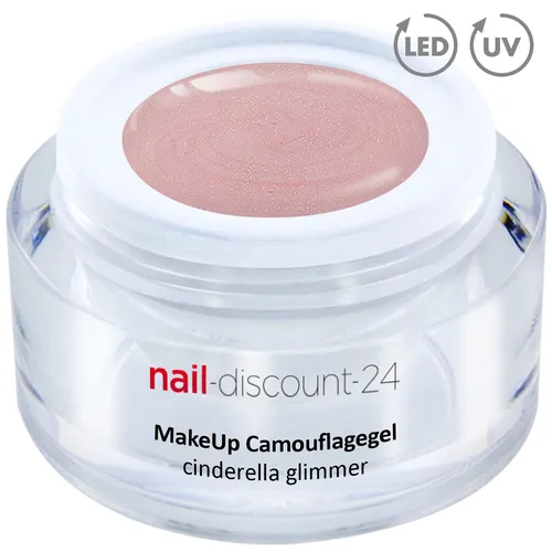 PremiumXL Camouflage UV Gel Make Up cinderella glimmer 15ml Aufbau Nagel Cover