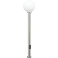 Pollerleuchte mit Sensor und Steckdose 120 cm Edelstahl IP44 - Stehleuchte mit integriertem Sensor, wetterfest und ideal für den Außenbereich, sorgt für Sicherheit und Komfort im Garten oder Einfahrt.