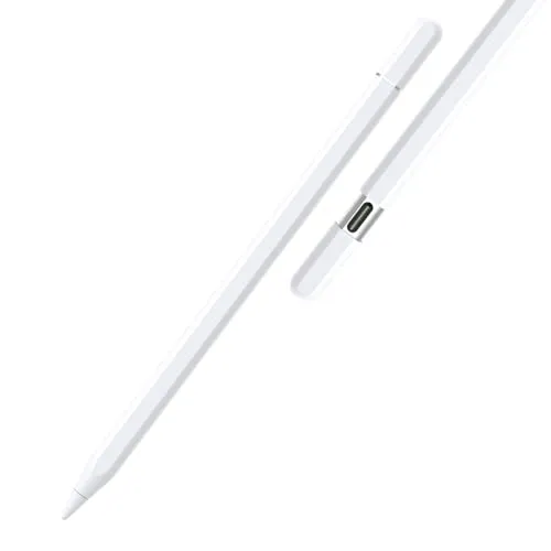Bolvunes Stift für iPad Pencil (USB C), Stylus mit magnetischer kabelloser Aufladung und USB-C Schnellladefunktion Stylus Pencil für Mini 7/6/5,Air 5/4/3, Pro,iPad 10/9/8/7/6 Gen
