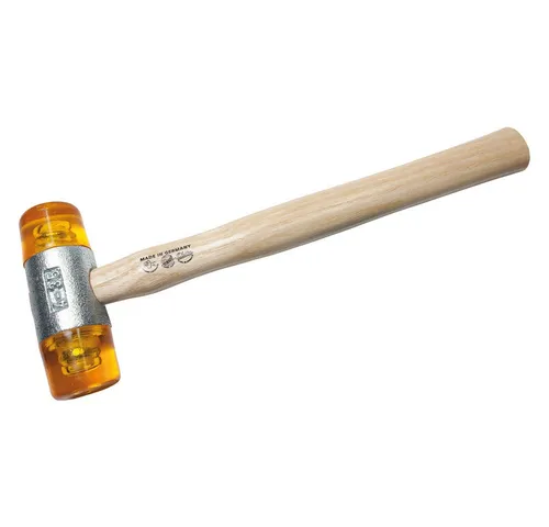 Dönges Rückschlagfreier Schonhammer mit Eschenstiel | Ø 50 mm | 880 g - Hochwertiger Hämmer für präzise, flächenschonende Schläge - ideal für empfindliche Oberflächen. Austauschbare Köpfe und ergonomisches Design sorgen für Langlebigkeit und Komfort bei jedem DIY-Projekt.