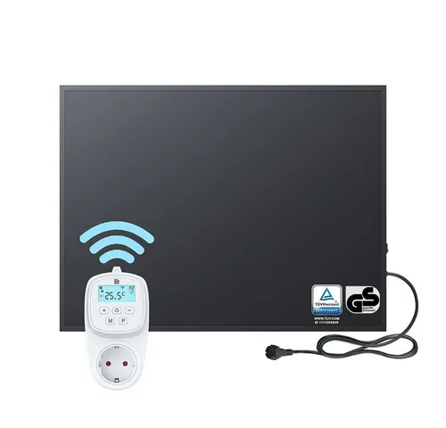 BR Bringer Infrarotheizung 450 Watt - Smart Thermostat & App - Elektroheizkörper mit energiesparender Infrarottechnologie, ideal für Allergiker. Schnelle Wärmeverteilung und einfache Steuerung per App oder Fernbedienung.