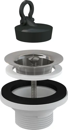 Produktbild Alcadrain Ablaufventil für Waschbecken 5/4' mit Edelstahlgitter DN63