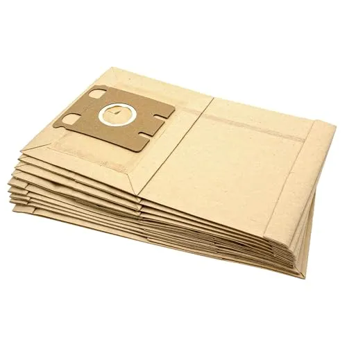 vhbw 10x Staubsaugerbeutel Ersatz für Swirl M47 für Staubsauger - Papier, Typ E, 31cm x 19,5cm, Sandfarben