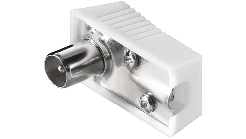 Goobay Koax-Winkelstecker mit Schraubbefestigung