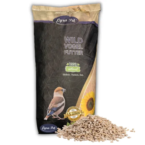 Lyra Pet® Sonnenblumenkerne geschält 20 kg - Vogelfutter, hochwertige geschälte Sonnenblumenkerne als Naturprodukt, ideal für Weichfresser und ganzjährige Fütterung ohne Abfälle.