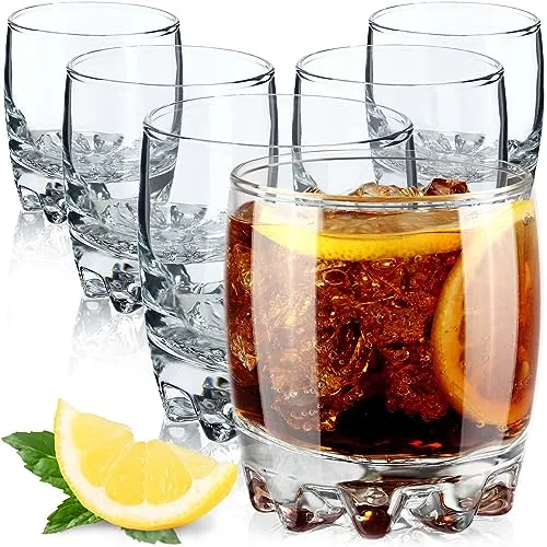 KADAX Wassergläser, Set de 6, Trinkgläser, Saftgläser aus Glas, robuste Gläser für Wasser, Saft, Garten, Party, Drink, Bier, Universalgläser, Cocktailgläser, Getränkegläser (Nadia, 300ml)