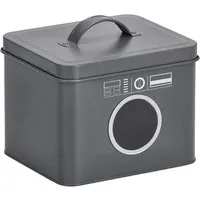 Zeller Present Waschpulver-Box Metall Anthrazit 3 l