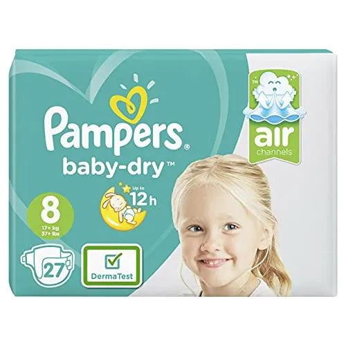 PAMPERS Baby Dry Gr��e 8, 17+ kg, 27 Lagen in weiß von Pampers