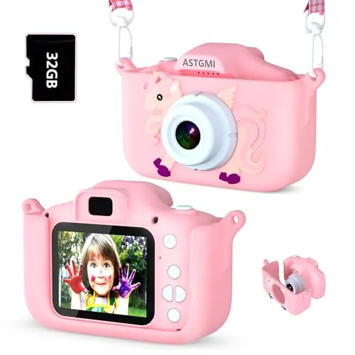 Kinder Kamera, 2.0”Display Digitalkamera,Geschenke für 3 4 5 6 8 7 9 10 11 12Jahre Jungen und mädchen, 1080P HD Anti-Drop Fotoapparat Kinder für Geburtstagsgeschenk Weihnachten Spielzeug (Limette)