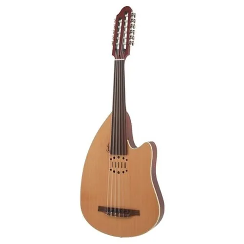 Godin MultiOud Encore Nylon - Elektroakustische Oud mit Linde-Korpus und Zedern-Decke, ideal für Auftritte. Ausgestattet mit modernster Elektronik für vollen, organischen Sound und schnelle Stimmung durch Custom Stimmechaniken.