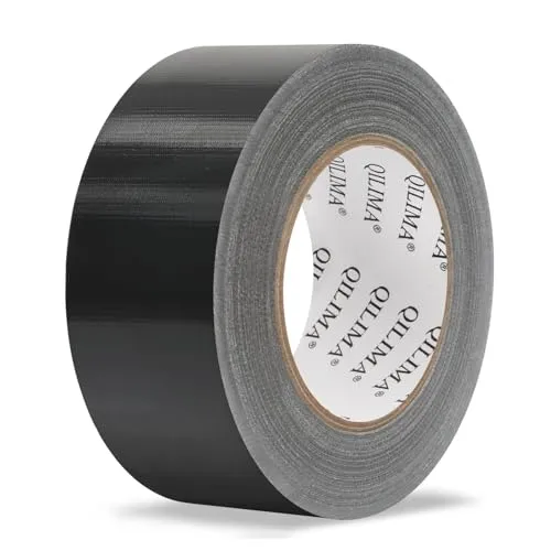 QILIMA Schwarzes Hochfestes Wasserdichtes Duct Tape - Professionelles Grade für Reparaturen, DIY, Handwerk, Indoor Outdoor