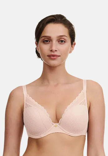 Chantelle EasyFeel Norah Chic Plunge T-Shirt BH Hellrosa G 70 Damen - Eleganter Plunge T-Shirt BH von Chantelle für unsichtbaren Komfort unter jedem Outfit. Nahtloses Design, leicht gepolsterte Cups und flexible Bügel für perfekten Halt und Form. Ideal für den Alltag und besondere Anlässe.
