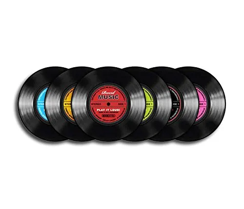 Schallplatten Untersetzer - Record Music - 6er Set