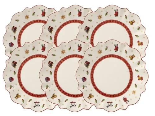 Villeroy & Boch Toy's Delight Brotteller Set 6 Stück - Elegante Brotteller im Set von Villeroy & Boch, 17 cm Durchmesser, aus hochwertigem Porzellan. Ideal für festliche Anlässe, mikrowellensicher und pflegeleicht.