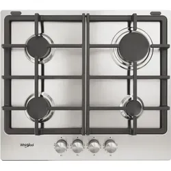 Whirlpool TGML 660 IX, Edelstahl, Integriert, 60 cm, Gaskochfeld, Edelstahl, 4 Zone(n) - Silber