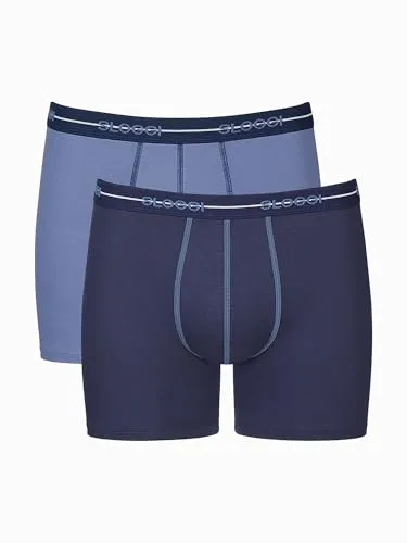 Sloggi 2P Men Start Short C2P Marine X-Large Herren - Herrenunterhosen – Boxershorts aus weicher Baumwolle mit Stretch, bieten höchsten Komfort und Bewegungsfreiheit. Ideal für den Alltag und aktive Lebensstile, im praktischen 2er-Pack.
