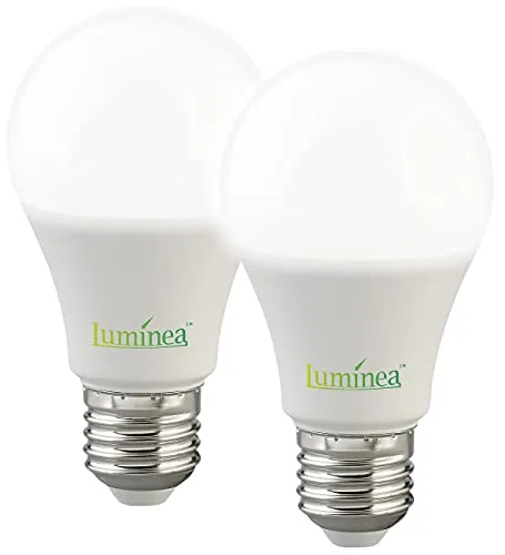 Luminea LED-Lampe mit E27-Sockel: 2er-Set LED-Lampen, Bewegungssensor, E27, 9 W, 850 lm, tageslichtweiß (LED-Lampe für E27-Fassung, Energieeffiziente, Leuchtmittel kaltweiß)