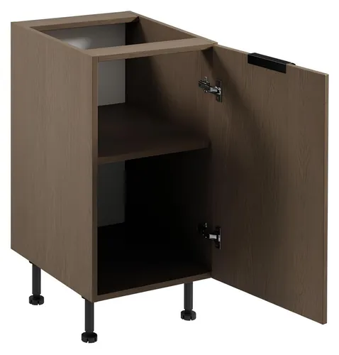 Küchenschrank Braun mit Soft-Close-Tür - Moderner Küchenschrank für die Ess- und Küche, 52 cm breit, mit 2 Regalfächern und Soft-Close-Tür. Ideal für zusätzlichen Stauraum und eine stilvolle Einrichtung.