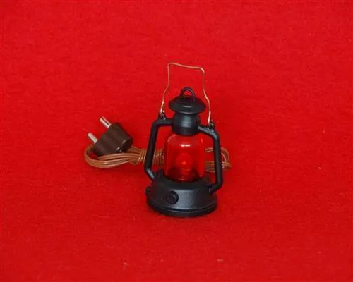 Kahlert Licht 20444 Krippenlaterne - 3.5 V Beleuchtung in Rot, ideal für stimmungsvolle Minipuppenhäuser