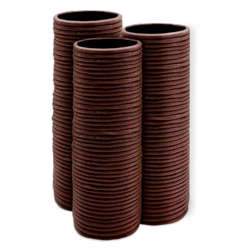 SRODHA Beauty elastische Haarbänder, 4 mm, Haargummis, Haargummis, Pferdeschwanzhalter, Styling-Zubehör für Frauen und Mädchen, hochwertig, endlos, keine Schäden, für dickes Haar, 100 Stück (braun)