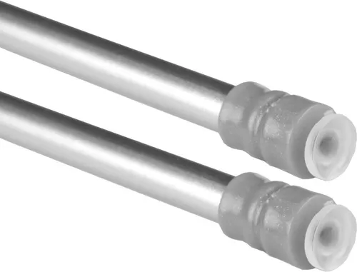2er Pack Gardinenstangen zum Klemmen Silber, ausziehbar 80-120 cm
