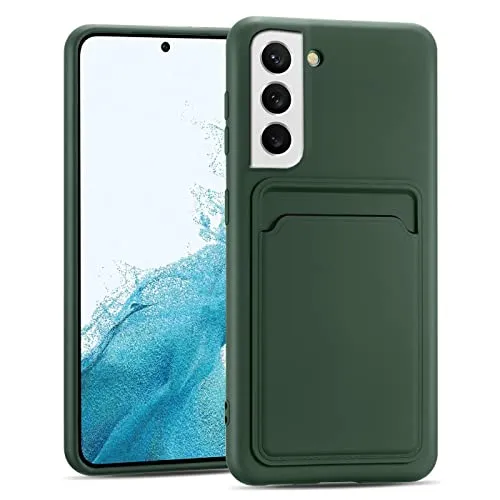 CoolGadget Kartenhülle Handy für Samsung Galaxy S22 Plus Card Case, Schutzhülle mit Kartenfach & TPU Stoßschutz und Microfaserfutter, kompatibel mit Samsung Galaxy S22 Plus (6,55 Zoll), Grün
