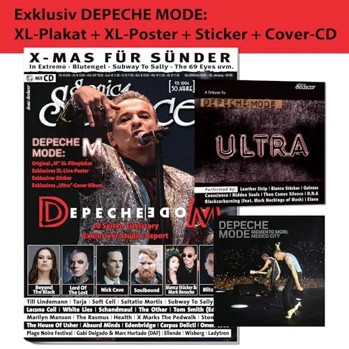 Sonic Seducer 12/2025 – 01/2026 Depeche Mode: M-Original XL Plakat + Poster + Sticker: Memento Mori Mexico City + Cover-CD Ultra + Nick Cave + Lord ... Till Lindemann + Soulbound + Saltatio Mortis