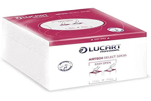 Lucart Airtech Select Mehrzweck-Tücher, gefaltet, 32 x 38 cm, Weiß, 55 Stück