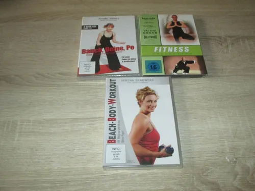 Fitness 5 DVD Sammlung Bauch,Beine,Po +Fitness Collection + Beach Body Workout
