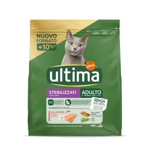 Ultima Sterilisiertes Katzenfutter für Erwachsene mit Lachs, 440 g