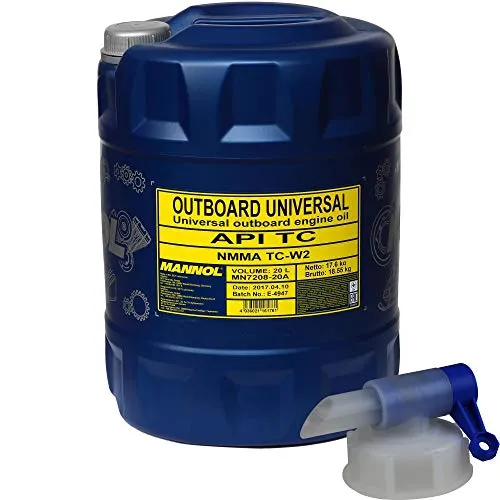 Liter MANNOL Motoröl Outboard Universal API TC Engine Oil Öl + Auslaufhahn 20